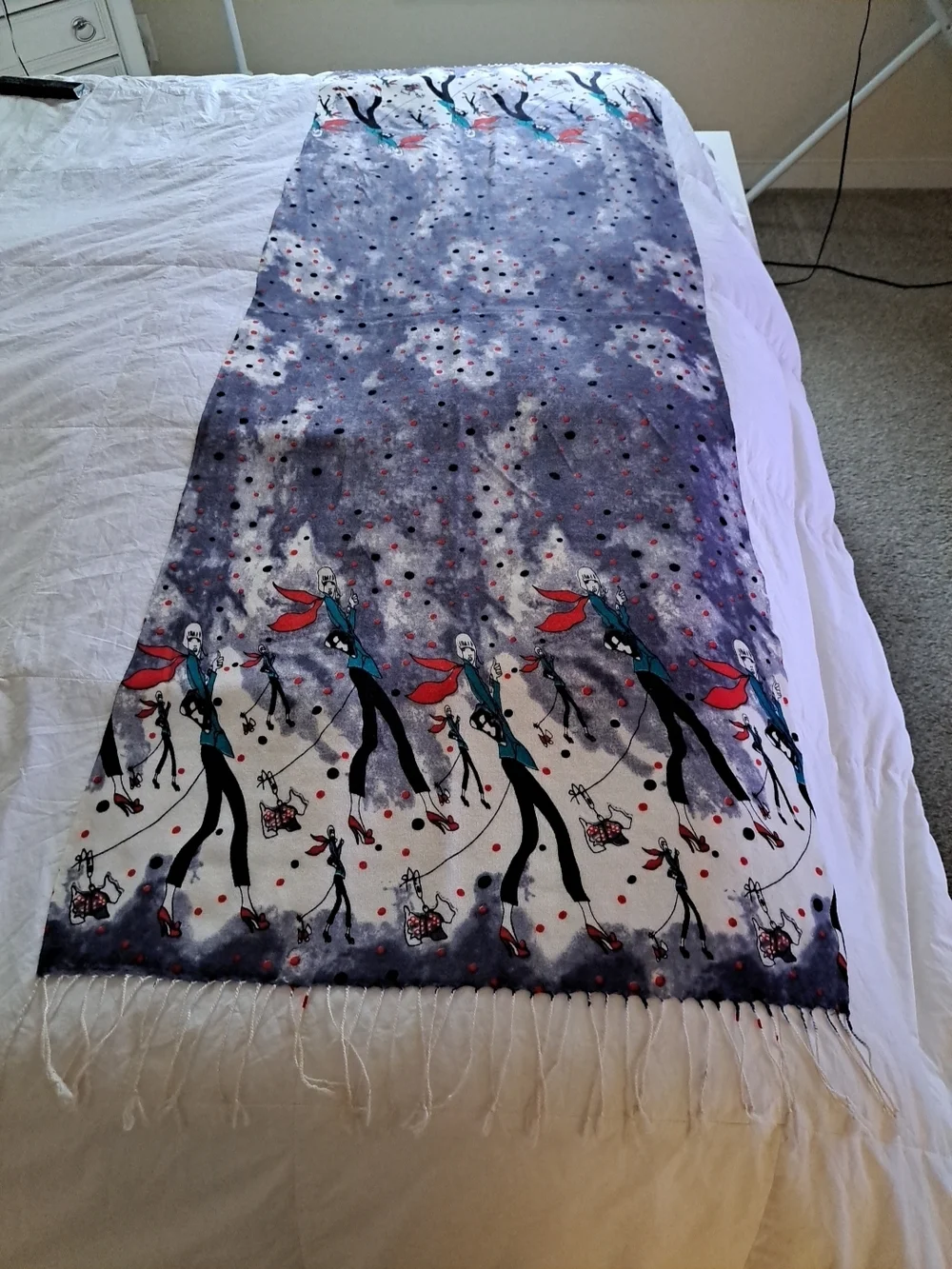 Bridget Davies Scarf Multicolor Excellent Condition 24×68